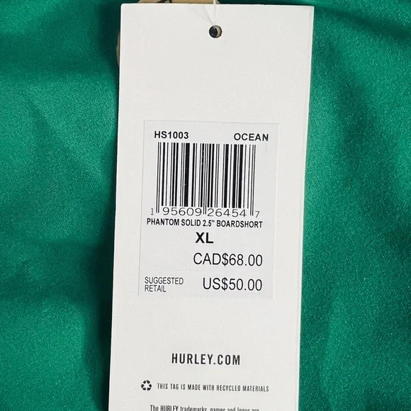 Hurley Women's Standard Stretch 2.5” BoardShorts Green Size XL - Picture 8 of 8